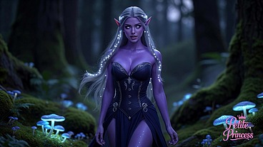 Night Elf Slut Dirty Talk Twerking Tease in Mystical Forest Bed - AI 4K NSFW - Petite Princess