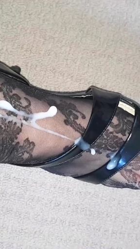 Dani Showing Sexy Legs in Patterned Pantyhose