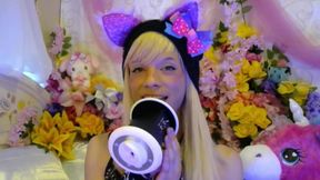 xxHayleeMariexx ASMR sissy blows her load in solo Fetish session