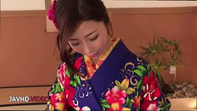 Seductive Kimono-Clad MILF Ayumi Shinoda Pleasures with Passionate BJ &amp; More