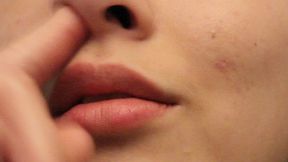 Aurora's Sensual Nose-Picking