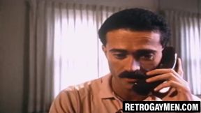 Mustached stud passionately fucks lovers tight hole