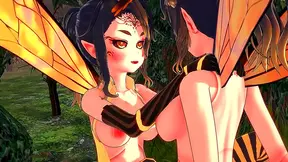 Queen Bee Gets Filled by Trans Lover in Spicy Halloween Encounter