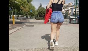 candid booty shorts hot teen