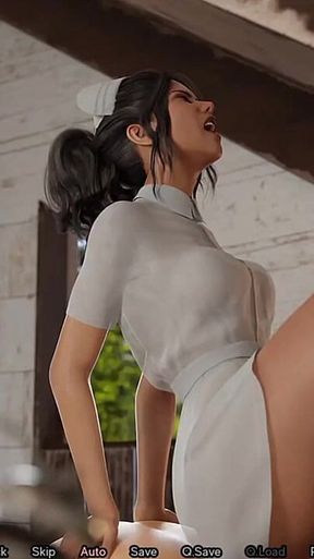 Hot Nurse Riding My Cock