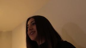 Cutie Cor takes a load of warm hot cum after getting her pussy licked and dicked before taking a dick between her huge tits in fake casting interview! Full Video at BackRoomCastingCouch.com!