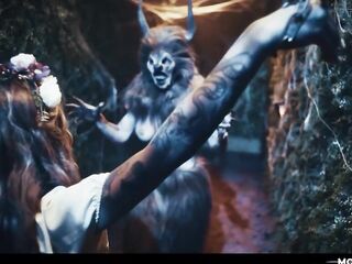 Hardcore Monster Screwing Parody - Futanari Minotaur Medieval Dream with Ava Amira Swallowing Cum