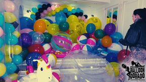 Caro pops a lot of Inflatables and Balloons with her Nails HD Version