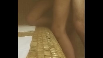 TRAILER hard fuck in the sauna with hot latina