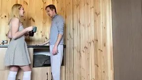 Hot Blonde Cheats on Her Cuckold Husband with Her Best Friend