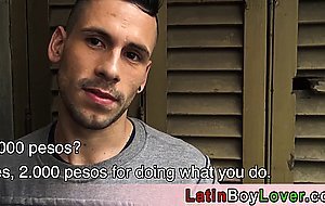 Amateur latin gay teen Juande leases a room on a big cock