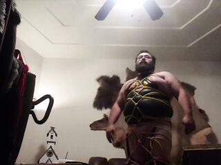 Crossdress hog tie self servitude choke
