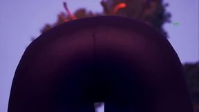 Chun Li moviendo tremendo culazo en primer plano Fortnite