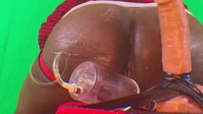 Riding the Rentman dildo from Hankey's Toys