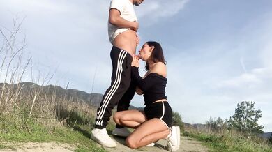 Busty Petite Latina Gets Roughly Fucked in Public Park