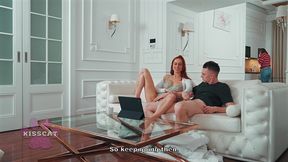 oops... cum inside wife s step sister!? husband fucks two step sis in share bed - audrey reid x mrcat