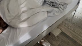 Tickling my roomate’s feet while she having a nap