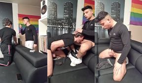 Smoking dudes drench cum soaked undies live cumshots gay blowjob