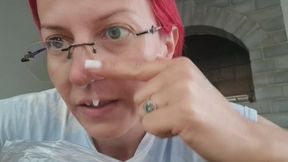 YELLOW SNOT STRINGS IN A BAG – EXTREME GROSS SNOT PLAY