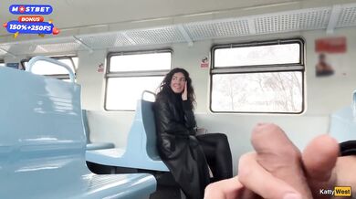 Stranger gushes on train face then cumwalks past shocked riders
