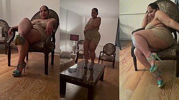 Puerto Rican Boricua Woman Performing An Erotic Burlesque GoGo Dance In A Tight Short Mini Skirt And High Heels Stillettos Femdom Mistress Goddess Dirty Talk Audio