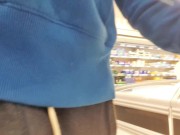 Would you like to suck my cock at the supermarket? risky masturbation