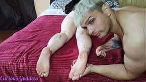 Curious Goddess - Milf big ass foot fetish footjob asshole closeup