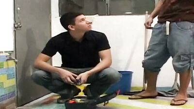 Horny blonde crossdresser in a sexy outfit fucked in the ass