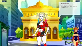 Funny Harley Quinn Trains Big-Ass Blonde for Batman’s Pleasure in Anime Action