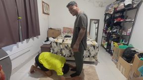 SLAVE SUFFERS A WEDGIE AND ADORES HES MASTER