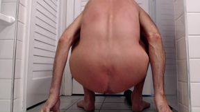 Quick Hard Fuck with Big Ribbed Dildo and Ruined Cum Milking