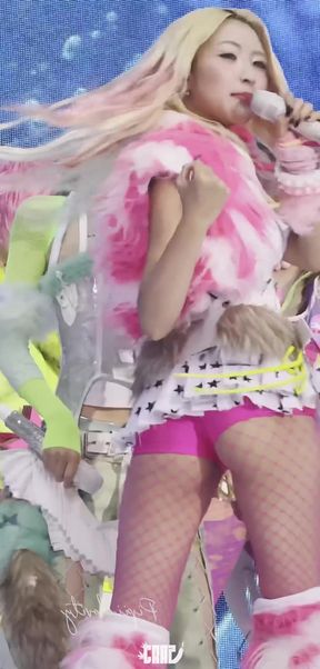 Slow-motion Asian teen shows off thick ass and thighs in K-pop style