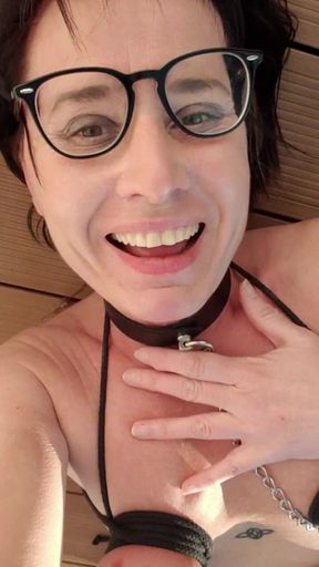 Squirt on My Balcony with Corsette