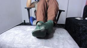 I Give My Co-worker a Pair of Green Nylon Stockings