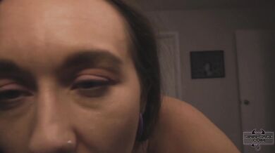 Jimmy's Special Treat A milf's hairy pussy gets a deep blowjob in missionary POV