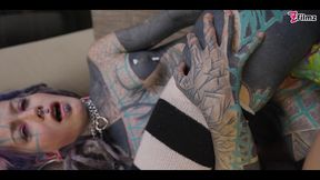 i am your bad kitten - lesbian strap on roleplay - bdsm, petplay, cat, anal buttplug - goth, punk, alt porn - zf024