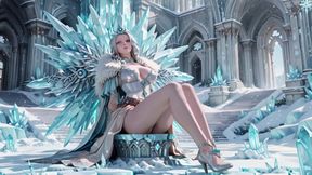 Silver-haired Ice Queen! Kneeling in the Frozen Castle, Her Cold Armor Hides so Many Secrets.