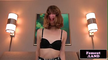 Asstoying shemale jerking her cock nicely