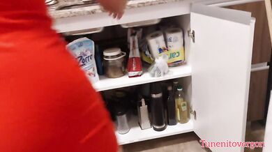 Maid's First Dia and Ends Up Sucking Cock