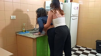 Hot Latina neighbor wets pussy and rides cock