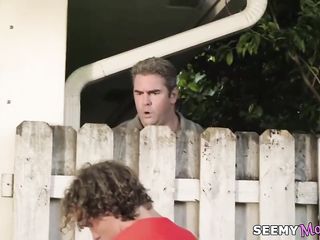 Kinky man was secretly watching his neighbors having an fuckfest in the backyard, all day lengthy