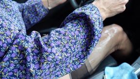 I Squirt on My Nylon Stockings in a Crowded Parking Lot and Rub It