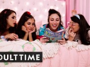 GIRLCORE Teen Lesbians Just Wanna Have a Fun Foursome!