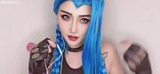 Jinx humiliates your small dick, order you to cum and eat your own load