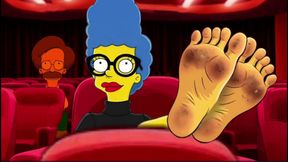 Tarantino Parody. Once Upon Time a... Housewife Mrs Sinpsom Teases with Dirty Feet. Cartoon Foot Fetish