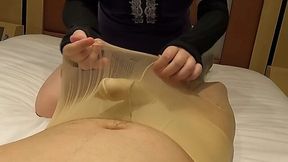 Japanese Femdom Gives Intense Cock Slapping