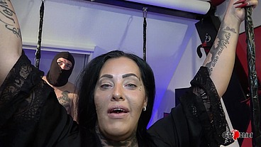 Sexy tattoo BBW private home creampie gangbang