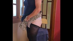 Travestida con suave falda
