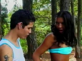 Outdoor fuck with a latina TS doll