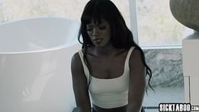 Busty black MILF August Skye enjoys big cock&#x1F346; with ex-husband